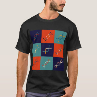 Retro DNA-genetik stambiologi mönster set T Shirt