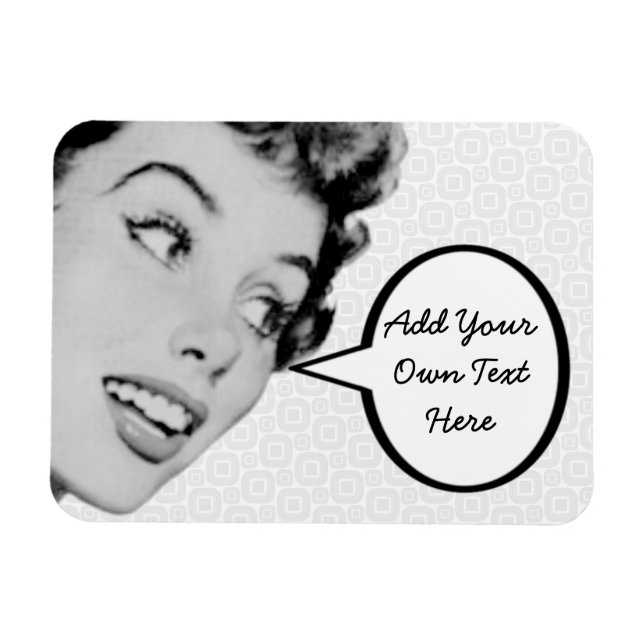 Retro Do Berätta Magnet (Horisontell)