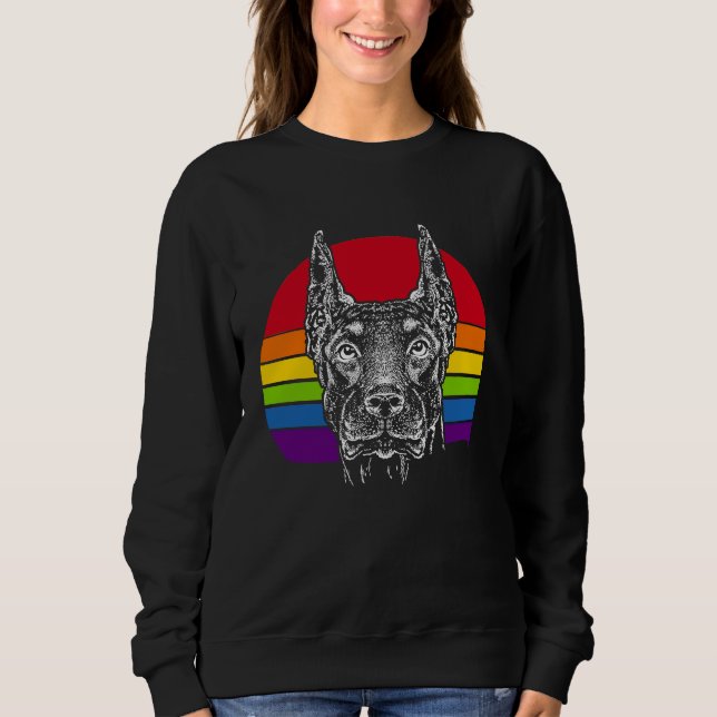 Retro Doberman  2 T Shirt (Framsida)