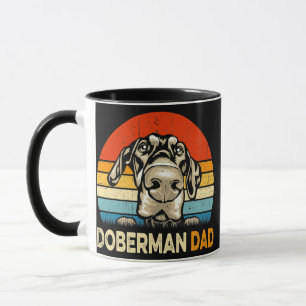 Retro Doberman Pappa Fars dag Vintage Hund Pappa  Mugg