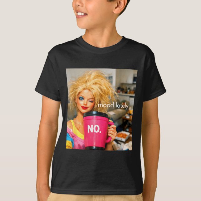 Retro dockansikte meme dockor plast äcklig docka t shirt (Framsida)