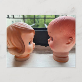 Retro-dockor för vykort i bröllop spara datum-form