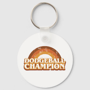 Retro Dodgeball Champion Keychain Nyckelring