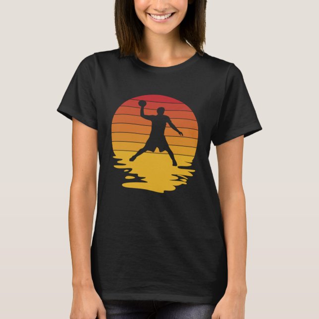 Retro Dodgeball Dodgeball Players T Shirt (Framsida)