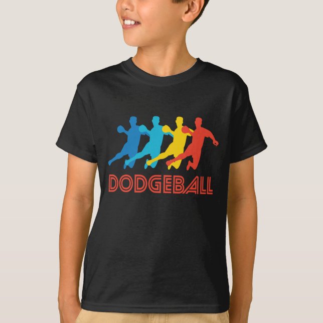 Retro Dodgeball popkonst T-shirt (Framsida)