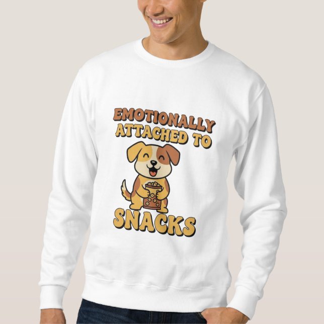 Retro Dog Emotionally Attached Men’s Sweatshirt (Framsida)