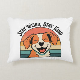Retro Dog Kindness Quote Rectangular Pillow Prydnadskudde