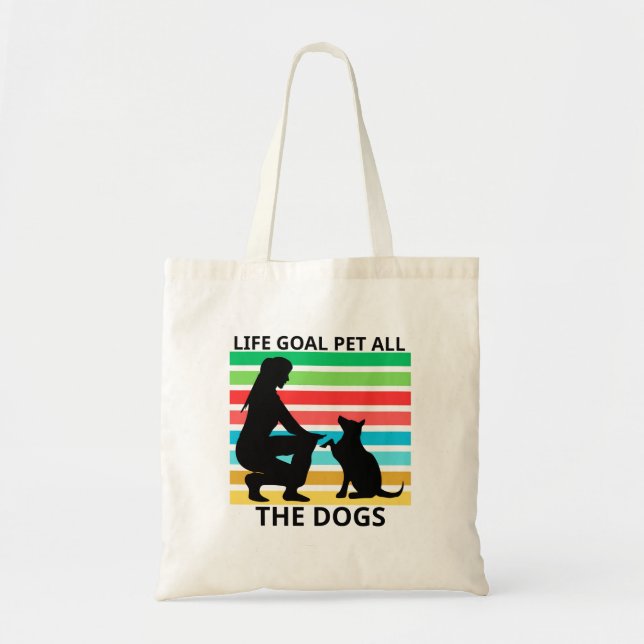 Retro Dog Lover Tote Bag Gift Tygkasse (Framsidan)