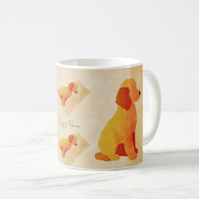 Retro Dog Mug – Cozy Pet Lover Coffee Cup – Custom Kaffemugg (Framsida höger)