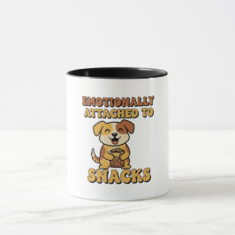 Retro Dog Snack Addiction Color Inside Mug Mugg