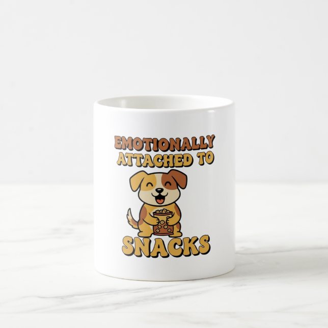 Retro Dog Snack Devotion White Mug Kaffemugg (Center)