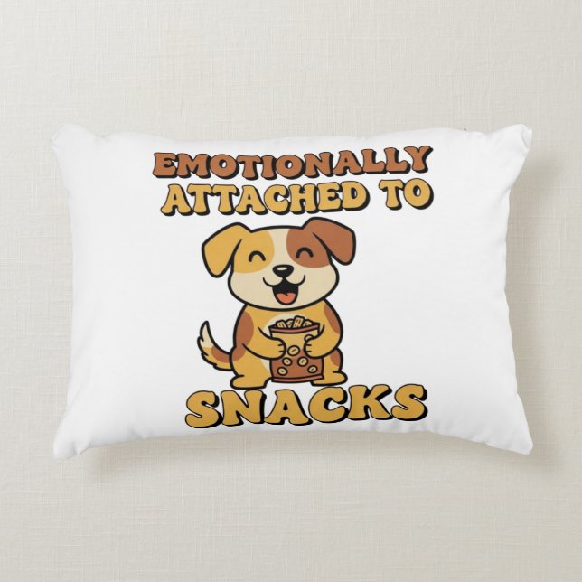 Retro Dog Snack Lover Rectangular Pillow Prydnadskudde (Framsidan)