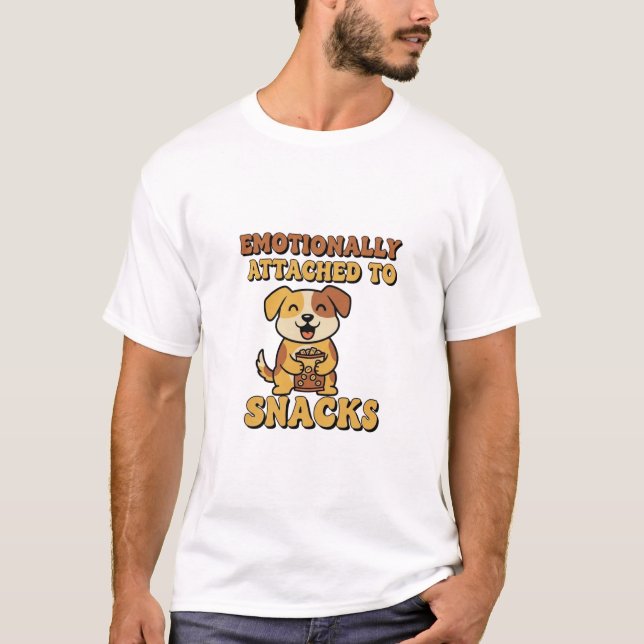 Retro Dog Snack Obsessed Men’s Graphic T-Shirt (Framsida)