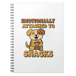 Retro Dog Snack Thoughts Lined Notebook Anteckningsbok