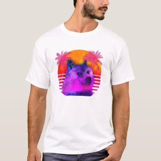 Retro Doge Hodl till Måne T Shirt