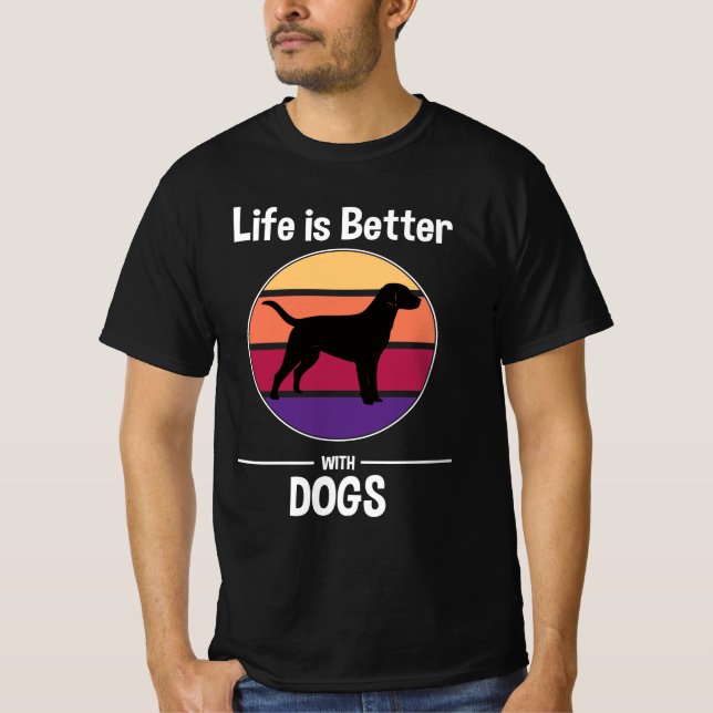 Retro Dogs lover Shirt T (Framsida)