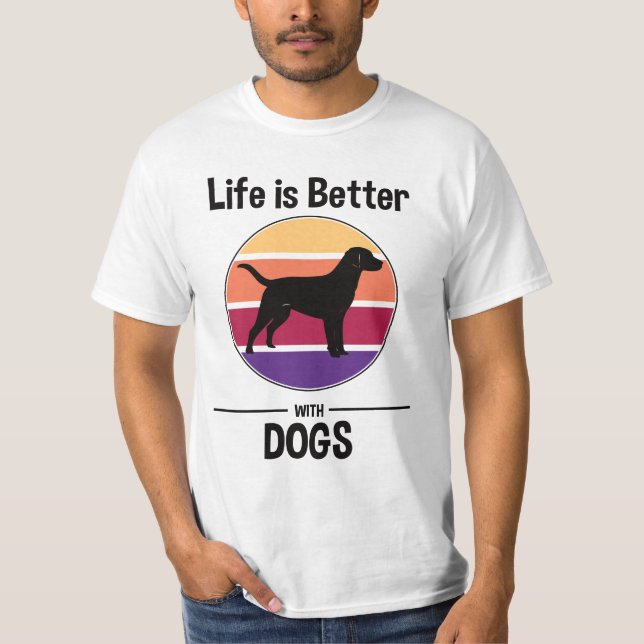 Retro Dogs lover Shirt T (Framsida)