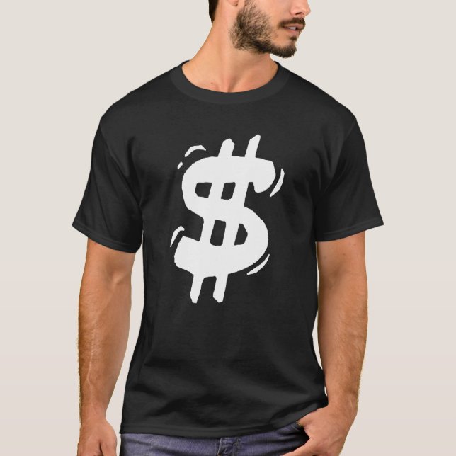 Retro-dollartecken T Shirt (Framsida)