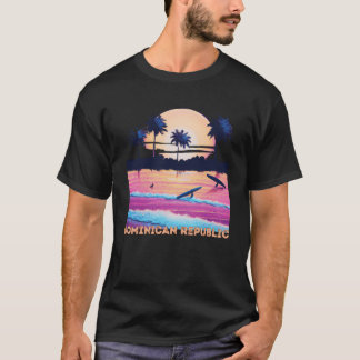 Retro Dominikanska republiken DR Souvenir-Surfan T Shirt