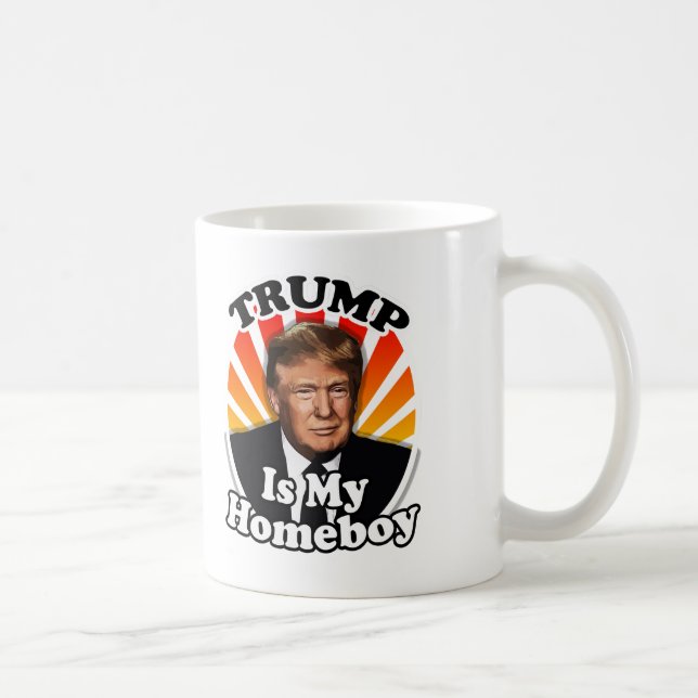 Retro Donald Trump är min Homeboy till president Kaffemugg (Höger)