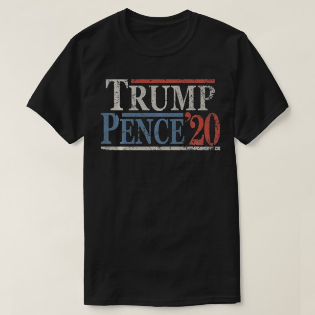 Retro Donald Trump Mike Pence 2020 T Shirt (Design framsida)