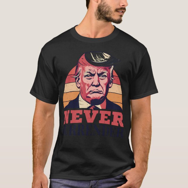 Retro Donald Trump President 2024 T Shirt (Framsida)