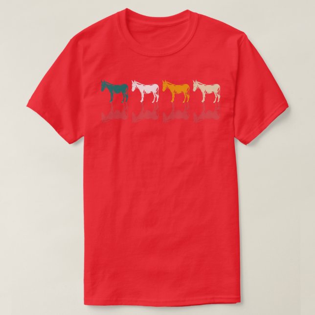 Retro Donkey Älskare Farmer Farm Animal Donkey T Shirt (Design framsida)