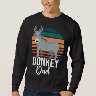 Retro Donkey Dad Donkey  Animal Farm Lång Ärmad Tröja