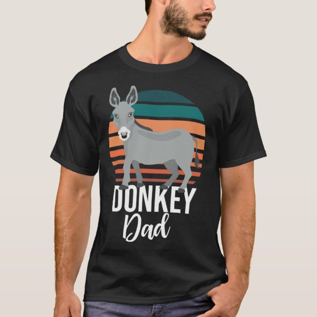 Retro Donkey Dad Donkey  Animal Farm T Shirt (Framsida)