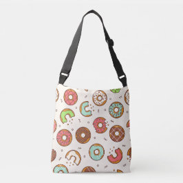 Retro Donut Mönster Cute Colorful Stil Axelväska