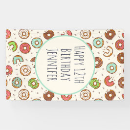 Retro Donut Mönster Cute Colorful Stil Birthday