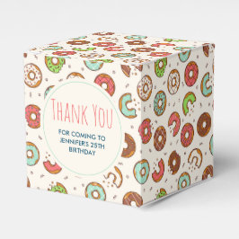 Retro Donut Mönster Cute Colorful Stil Birthday Presentaskar