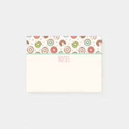 Retro Donut Mönster Cute Colorful Stil Post-it Block