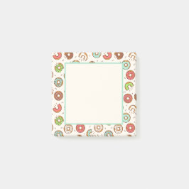 Retro Donut Mönster Cute Colorful Stil Post-it Block
