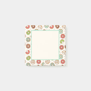 Retro Donut Mönster Cute Colorful Stil Post-it Block