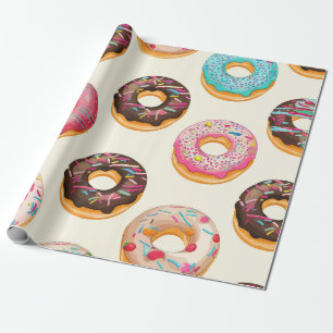 Retro Donut Mönster Presentpapper