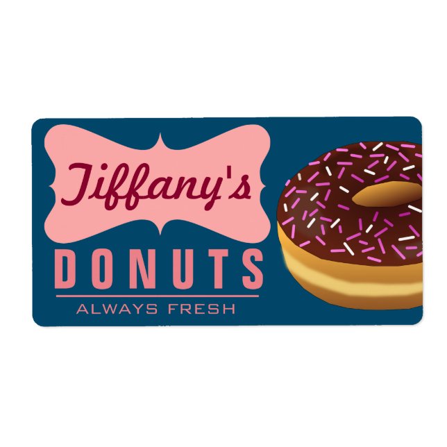 Retro Donut Shop | Donuts Bagare | Munk Bageri Fraktsedel (Framsidan)