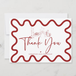 Retro Doodle | Italien | Italienska livsmedelsverk Tack Kort