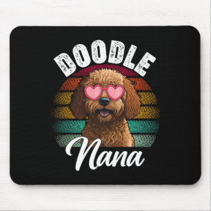 Retro Doodle Nana Goldendoodle Hund älskare Mor D Musmatta