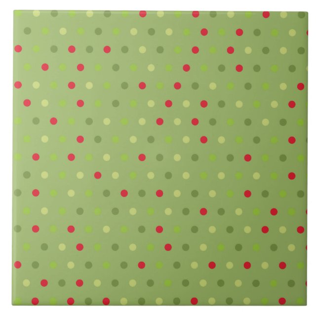 Retro Dot Kitchen Trivet Tile Kakelplatta (Framsidan)