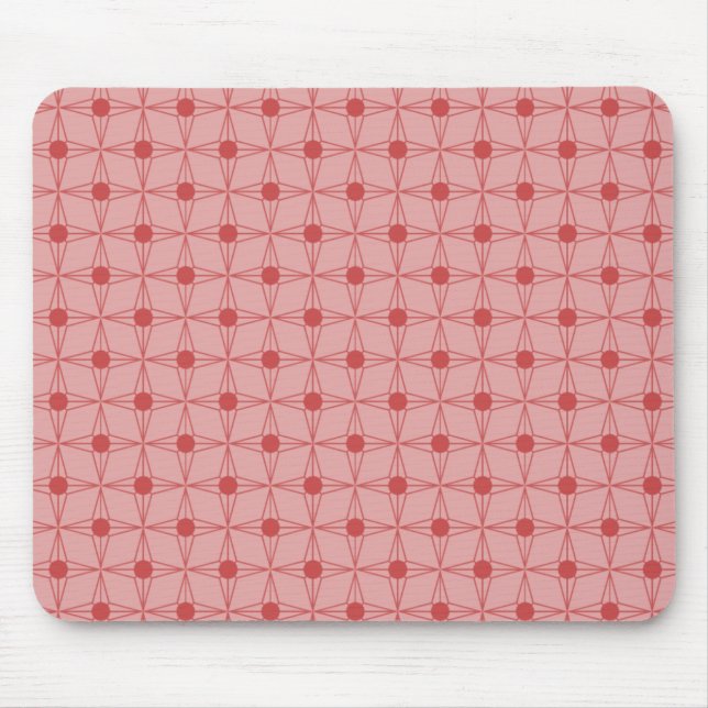 Retro Doted Star Mousepad, Red Musmatta (Framsidan)
