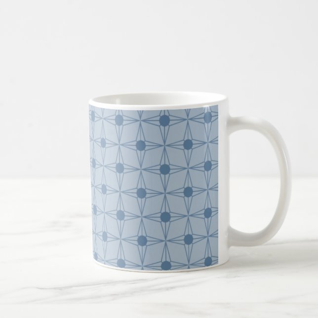 Retro Doted Star Mugg, Blue Kaffemugg (Höger)