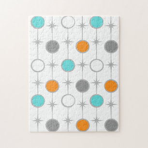 Retro Dots and Starbursts Puzzle Pussel