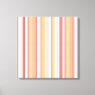 Retro Dots Colorful Rand Rainbow Canvas