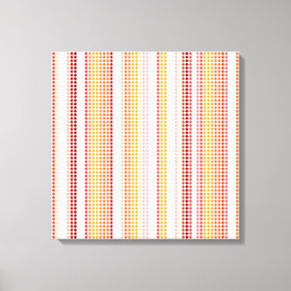 Retro Dots Colorful Rand Rainbow Canvas