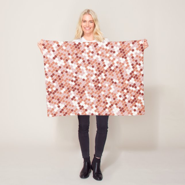 Retro dots  fleecefilt (På plats)