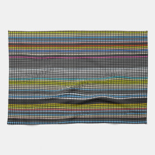 Retro dots rand Rainbow Kitchen Towel #2 Kökshandduk