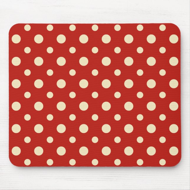 Retro Dots Vanilla&jordberry Mousepad Musmatta (Framsidan)