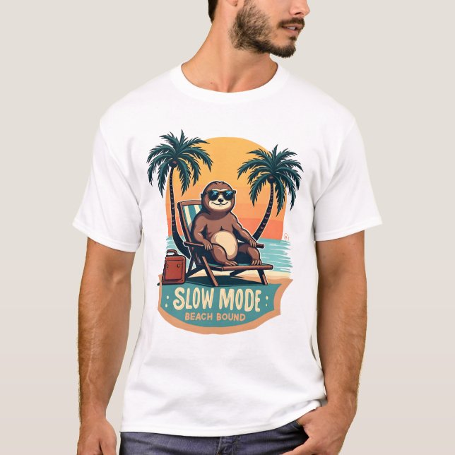 Retro Dov Semester T-Shirt Roligt Tropiskt Avslapp (Framsida)