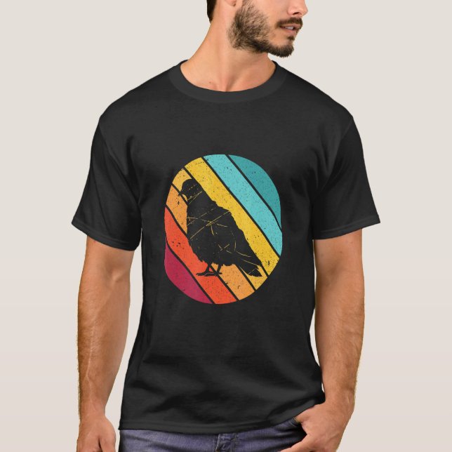 Retro Dove Bird Pigeon Avieons T Shirt (Framsida)